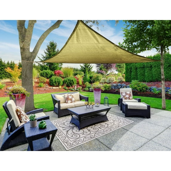 Shadesheet by Boen Sun Shade Sail Canopy, Triangle, 16'x16'x16', Multiple Colors