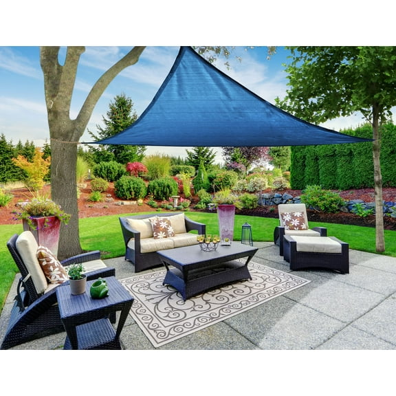 Shadesheet by Boen Sun Shade Sail Canopy, Triangle, Blue,12'x12'x12'