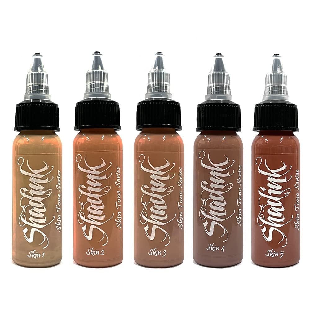 Shadink Tattoo Ink Full Set of Professional Skin Tone Tattooing Inks ...