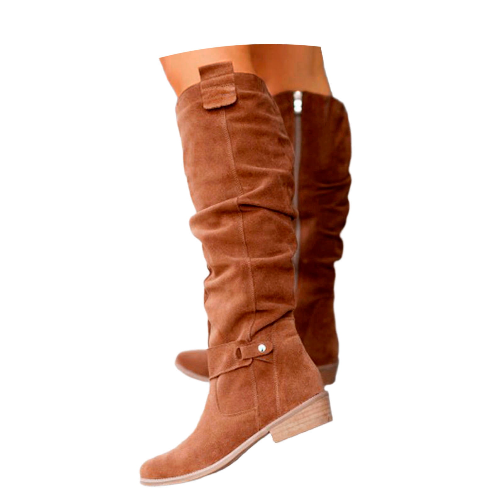 Shadouami Women's Extra Wide Calf Knee High Boots True Wide Width