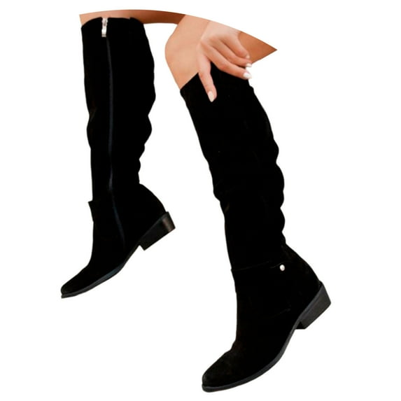 Shadouami Women's Extra Wide Calf Knee High Boots True Wide Width Slouchy Ladies Boots, Comfortable Plus Size Tall Long Boots for Women.