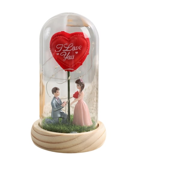 Shadoumai 1:43 Scale Miniatures Figurines, Valentine's Day Gift Love Wedding Couple Decoration Minatures Scene Props Action Figure Model Gifts for Girlfriend Lover New Couple Wedding Gifts