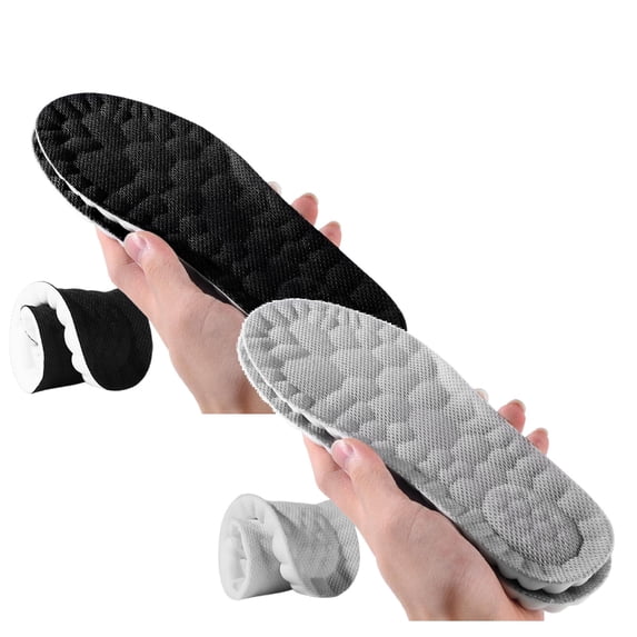 Shadoumai 2026 New 4D Cloud Insoles for Men & Women, 2 Pair Memory Foam Insoles with Arch Support Shock Absorption, Comfortable Massage Shoe Inserts, Trim to Fit Your Shoes