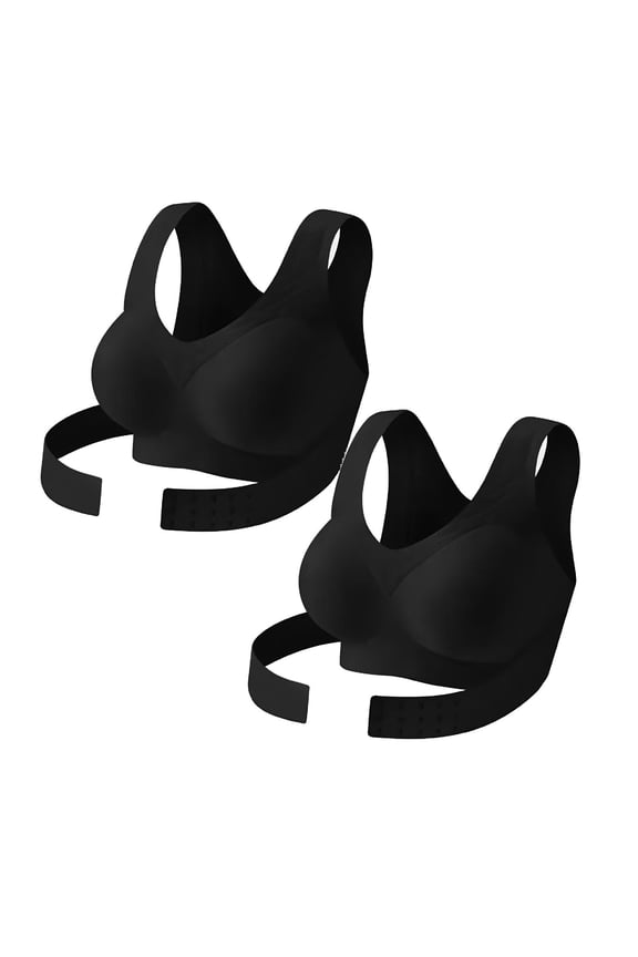2PC Posture Bras for Women High Support Posture Full Coverage Seamless Bralettes Beauty Back Push Up No Underwire Bra