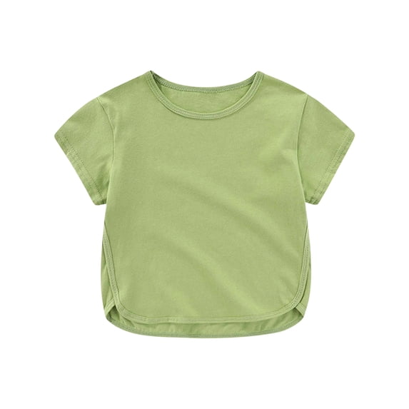 Shadoumai 2t Shirts Toddler Girl Floral Graphic Crewneck Shirt Short Sleeve T Shirt Top Comfortable Sports T-Shirt Clothes for Children