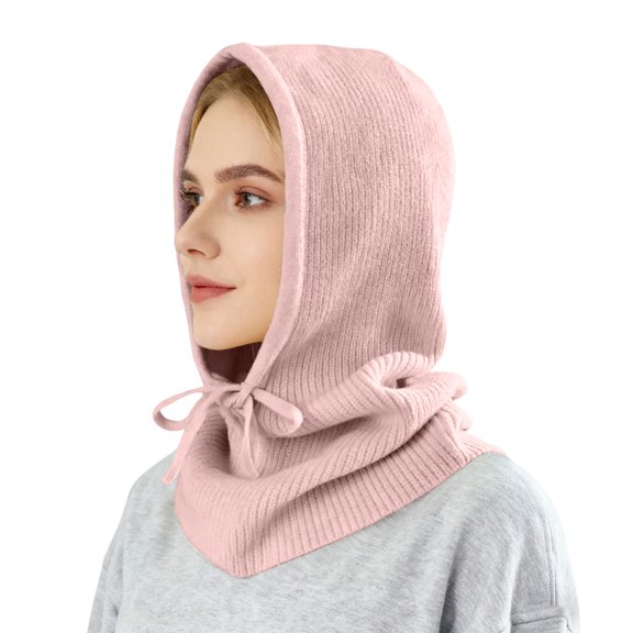 Shadoumai 3 in 1 Winter Beanie Hat with Scarf and Mask Womens Knit Beanie Hat Lined Winter Scarf Mask Set Snow Caps
