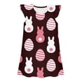 thumbnail image 1 of Shadoumai 5t Dresses for Girls Ruffle Sleeve Happy Easter Floral Pretty Suspender Dress Baby Girl Clothes, 1 of 2