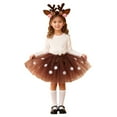 thumbnail image 1 of Shadoumai And Shine Girls Holiday Tutu Dress Set With Festive Printed Top For Special Celebrations And Party Events, 1 of 4