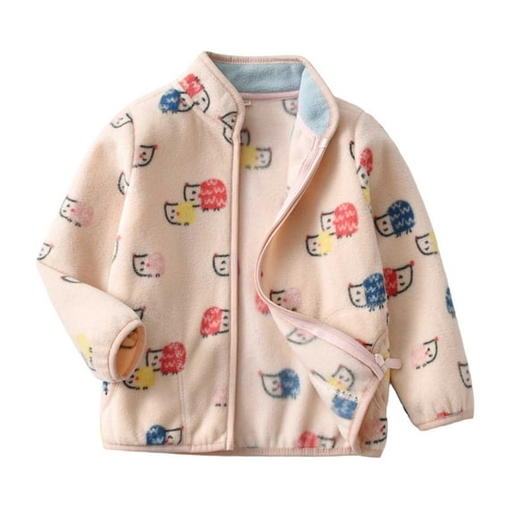 Shadoumai Autumn And Winter Baby Fleece Jackets With Cartoon Check Prints And Cute Fleece Jackets For Boys And Girls 1 12