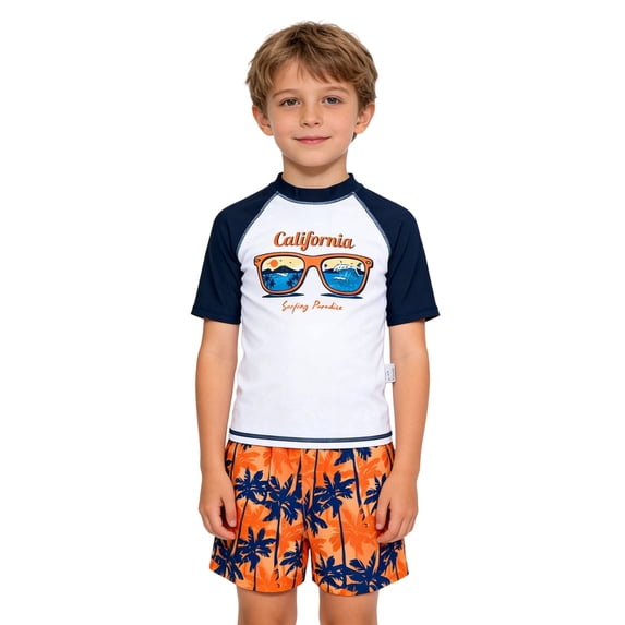Shadoumai Baby Boys Swimsuits Dinosaur Bathing Suit Toddler Sun Rash Guard Swimwear 0 3 Years