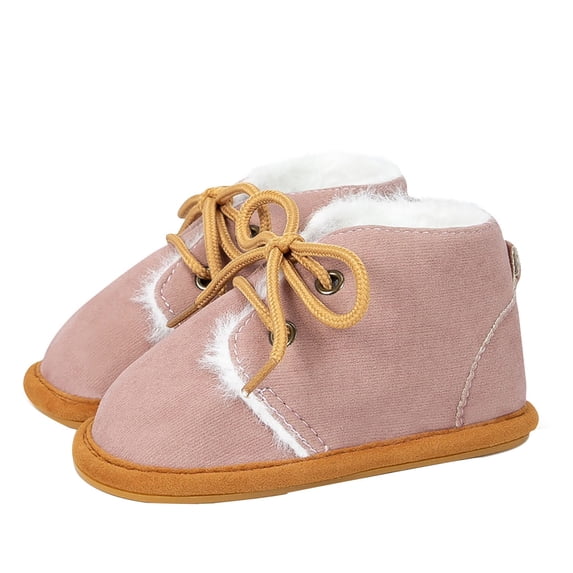 Shadoumai Baby Boys Winter Sneakers Warm Lined Walking Shoes With Non- Rubber Sole For Toddlers 0-18 Months