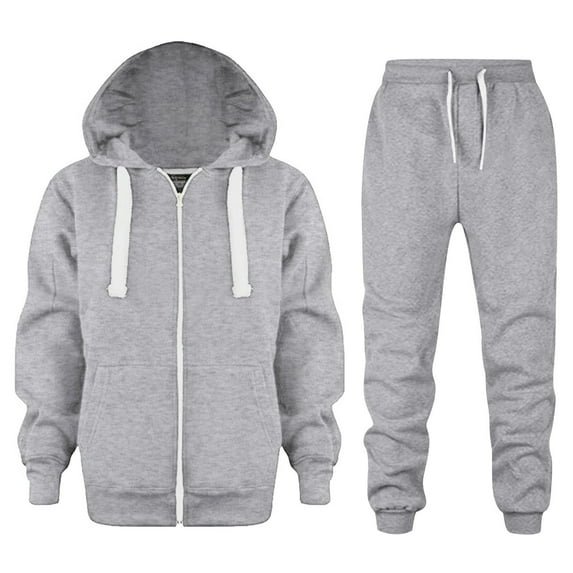 Shadoumai Baby Kids Long Sleeve Color Solid Zip Up Hoodie Sweatshirt Top Girls Coat Jackets And Pants With Pocket