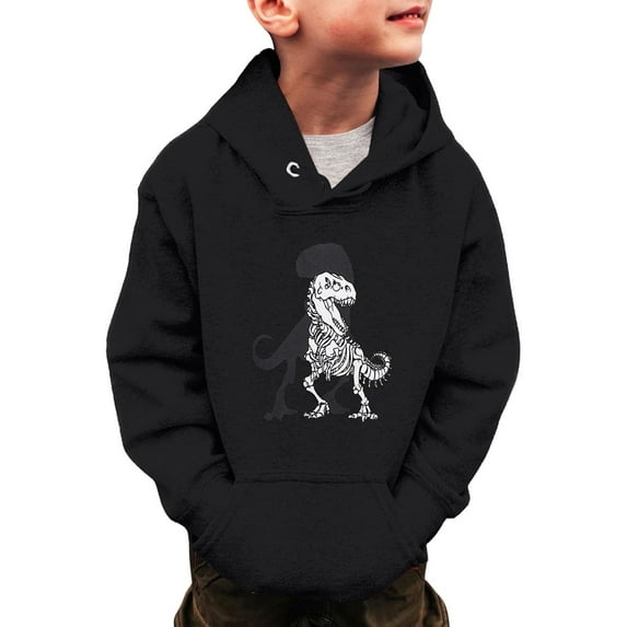 Shadoumai Back To School For Teens Dinosaur Sweatshirts for Boys Girls Long Sleeve Hooded Pullover Warm Winter Kids Top Soft Comfortable Toddler Clothing 3-14 Years