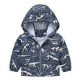 thumbnail image 1 of Shadoumai Back To School Clothes For Teen Girls Girls Hooded Zipper Jacket Warm Pullover Coat With Prints For Toddler And Child Outerwear, 1 of 3