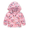 thumbnail image 1 of Shadoumai Back To School Clothes For Teen Girls Girls Hooded Zipper Jacket Warm Pullover Coat With Prints For Toddler And Child Outerwear, 1 of 3