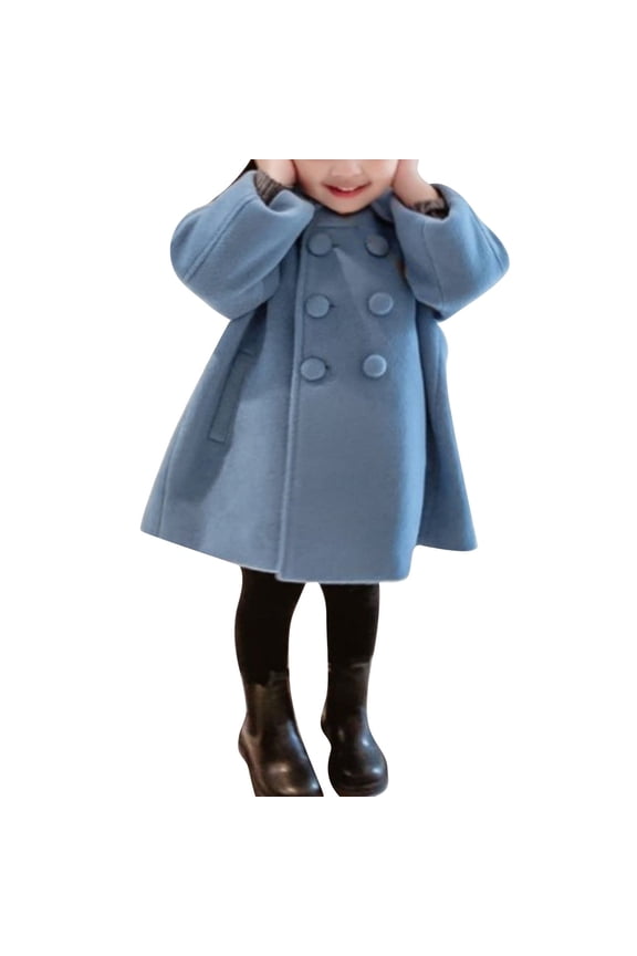 Back To School Clothes For Teen Girls Girls Winter Wool Coat Double Thickened Long Jacket For Baby And Children Warm Outerwear