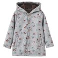 thumbnail image 1 of Shadoumai Back To School Clothes Girls Winter Hooded Jacket Toddler Windproof Thicken Coat Warm Printed Outwear For Kids 1-6 Years, 1 of 8