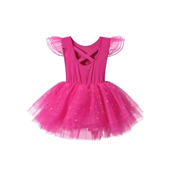 Shadoumai Ballet Tutu for Toddler Girls Floral Summer Sleeveless Knit Princess Dresses Toddler Baby Girl Summer Clothes