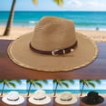 thumbnail image 1 of Shadoumai Beach Hats for Women, Sun Hat UPF 50+ UV Protection Wide Brim Floppy Foldable Packable Straw Hat, 1 of 8