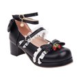 thumbnail image 1 of Shadoumai Big Girls Gorgeous Princess Shoes Lace Up Pu Material Bow Decorated Thick Heels High Heels Party Wedding Prom Shoes, 1 of 5