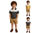 thumbnail image 1 of Shadoumai Boys Button Down Shirts Size 10-1 Button Closure Gradient Shirt Short Sleeve Loose Comfortable Gentleman Tops T-Shirts Infant To Big Kid, 1 of 8