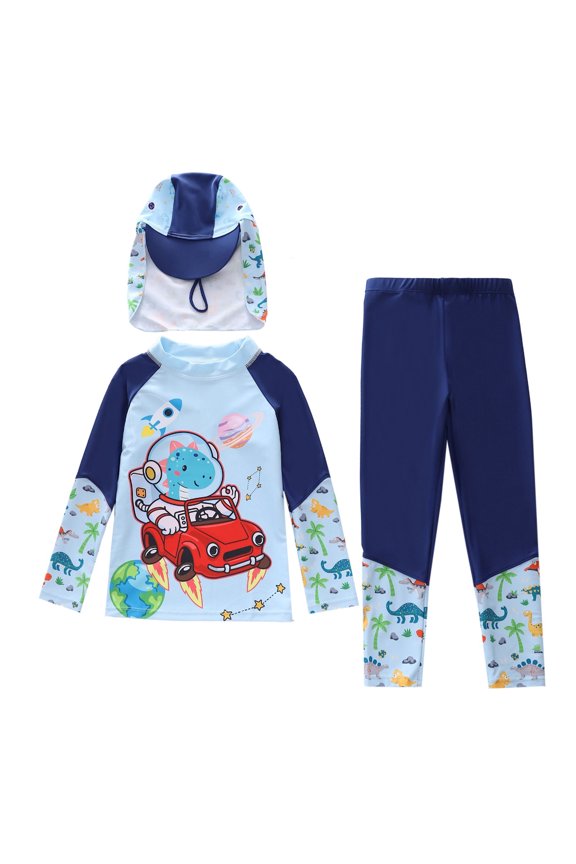 Boys Long Sleeve Rash Guard Swimwear Sun Surfing Beach Hot Swim For Kids