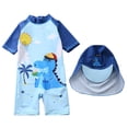 thumbnail image 1 of Shadoumai Boys Rash Guard Swim Shirt And Swim Trunks Long Sleeve UPF 50 Sun For Kids Swimming Surfing Beach Pool, 1 of 5