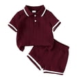 thumbnail image 1 of Shadoumai Boys Summer Outfits Size 7 Summer Cartoon Print Crewneck Short Sleeved T Shirt Set Comfy Shorts 2pcs Clothing Set Cute 2 Piece Outfits for Kids Summer, 1 of 6