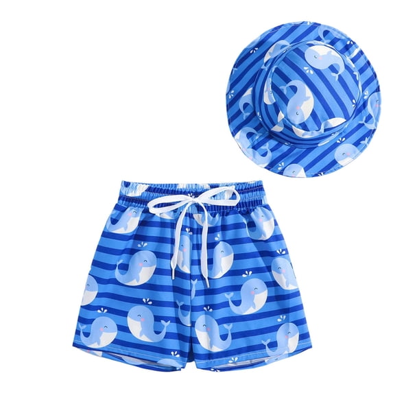 Shadoumai Boys Swim Trunks Cartoon Dinosaur Comfortable Beach Board Shorts Fashion Bathing Suits for Kids Swimwear Swim Trunks Junior Beach Trunks