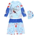 thumbnail image 1 of Shadoumai Boys Swimwear Long Sleeve Rash Guard And Swim Trunks UPF 50 Sun, 1 of 4