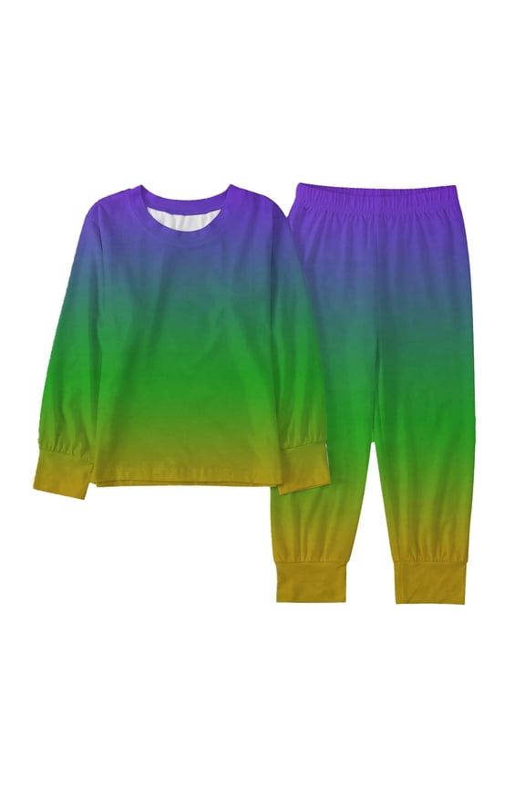 Carnival Print Girls Two Piece Outfit Playful Party Holiday Matching Set Top And Shorts For Toddler Teen