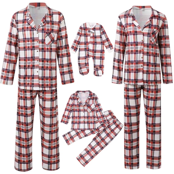 Shadoumai Christmas Family Pjs 2 Piece Nightwear Lounge Sets Family Home Clothes Womens Christmas Pjs