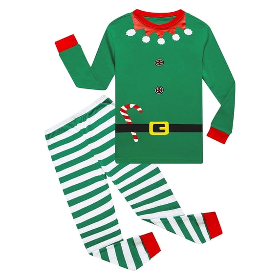 Shadoumai Christmas Kids 2-Piece Outfit Sets Boys Girls Youth Fall Winter Long Sleeve Top Pants Set