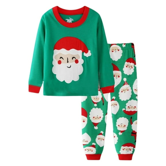 Shadoumai Christmas Kids 2-Piece Outfit Sets Boys Girls Youth Fall Winter Long Sleeve Top Pants Set