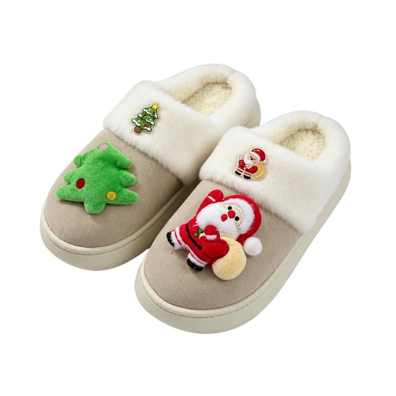 Shadoumai Christmas Slippers for Women Bulk,Christmas Winter Women'S Slipper Soft Comfortable and Warm Indoor Footwear for Holiday Relaxation At Home