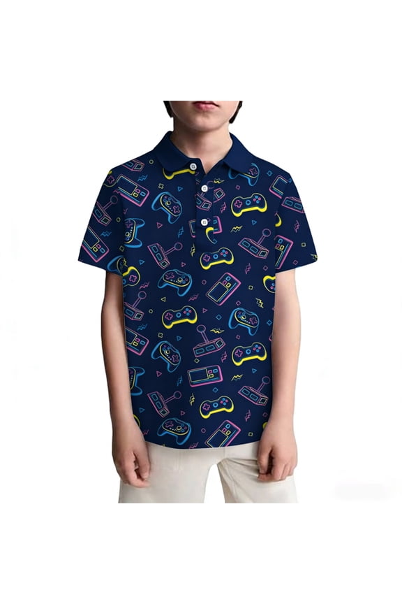 Cool Graphic Print Short Sleeve Crew Neck Tee Shirts For Boys Casual Soft Patterned Tops