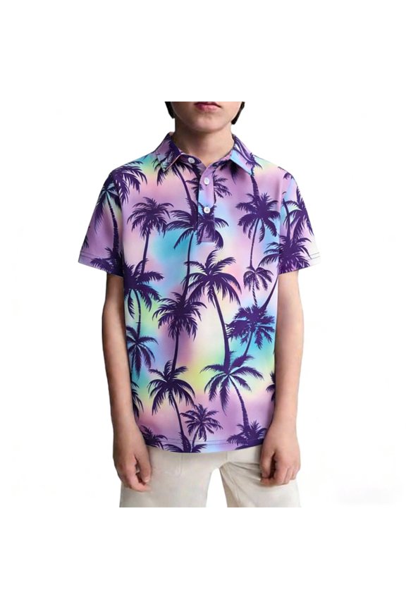 Cool Graphic Print Short Sleeve T-Shirts For Boys Soft Casual Comfortable Daily Wear Tees