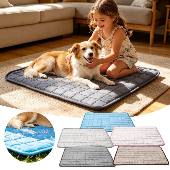 Shadoumai Cooling Mat for Dogs,Self-Cooling Dog Bed with Arc-Chill Technology 3.0, Non-Slip Washable Pet Cooling Pad for Small & Medium Dogs, Indoor Outdoor Kennel Floor Use