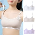 thumbnail image 1 of Shadoumai Cotton Girls Training Bra - Crop Cami Training Bras for Girls with Adjustable Straps. Cotton Bra Pack.,Bras for Girls 10-12 With Pads, 1 of 6