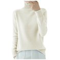 thumbnail image 1 of Shadoumai Crossover Turtleneck, Women'S High Stretch Turtle Neck Long Sleeve Bottoming Pullover Tops, 1 of 5