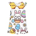 thumbnail image 1 of Shadoumai Easter Day Dresses Toddler Happy Easter Rabbit Tops Egg Flutter Sleeve Oversized Comfy Holiday Beach Dress Flower Summer Dresses for Girl, 1 of 2