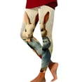 thumbnail image 1 of Shadoumai Easter Day Graphic Soft Leggings for Women High Waist Bunny Rabbits Tights Floral Tights Tummy Control Gym Sexy, 1 of 4