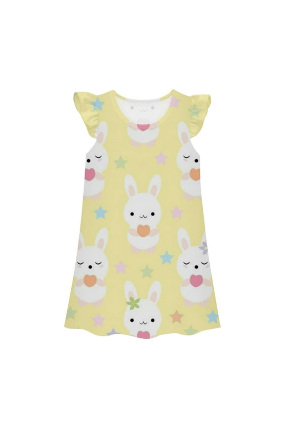 Easter Dresses for Girls Size 6 Easter Day Bunny Sleeveless Comfy Beach Dresses Sundress Summer Dresses for Girl