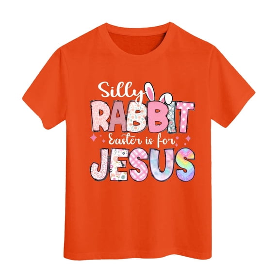 Shadoumai Easter Egg Bunny Graphic Tee For Kids Toddler Boys Girls Holiday Celebration T-Shirt
