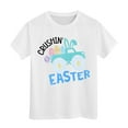 thumbnail image 1 of Shadoumai Easter Egg Bunny Kids T-Shirt Spring Toddler Boys Girls Holiday Outfit, 1 of 4