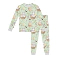 thumbnail image 1 of Shadoumai Easter Outfit for Girls Rabbit Print Easter Day Sport Tops and Shorts with Pockets 2pc Children's Suit, 1 of 3