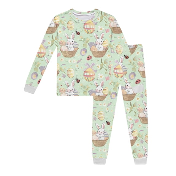 Shadoumai Easter Outfit for Girls Rabbit Print Easter Day Sport Tops and Shorts with Pockets 2pc Children's Suit