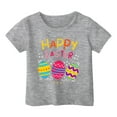 thumbnail image 1 of Shadoumai Easter T Shirts for Toddler Girls Easter Day Solid Color Crewneck Short Sleeve T-Shirt Cotton Vacation Tops Tee for Boys & Girls, 1 of 4