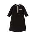 thumbnail image 1 of Shadoumai Elegant Embroidered Thobe Robe Traditional Wear For Kids Decorative Lace Design, 1 of 9