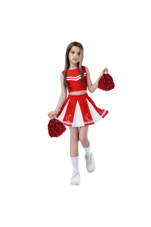 European Style Cheerleading Set for Girls Student Role Play Stage Performance Competition Carnival Party Outfit